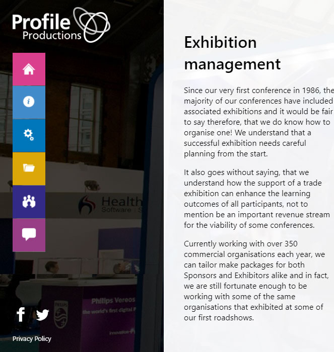 Profile Productions website laptop visual